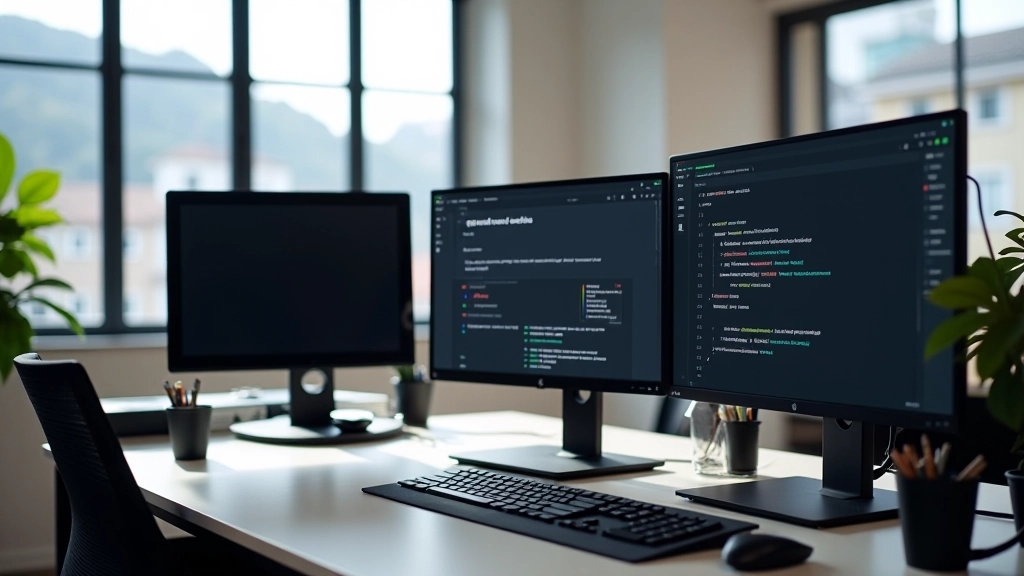 Estúdio de design com interfaces de modo claro e escuro